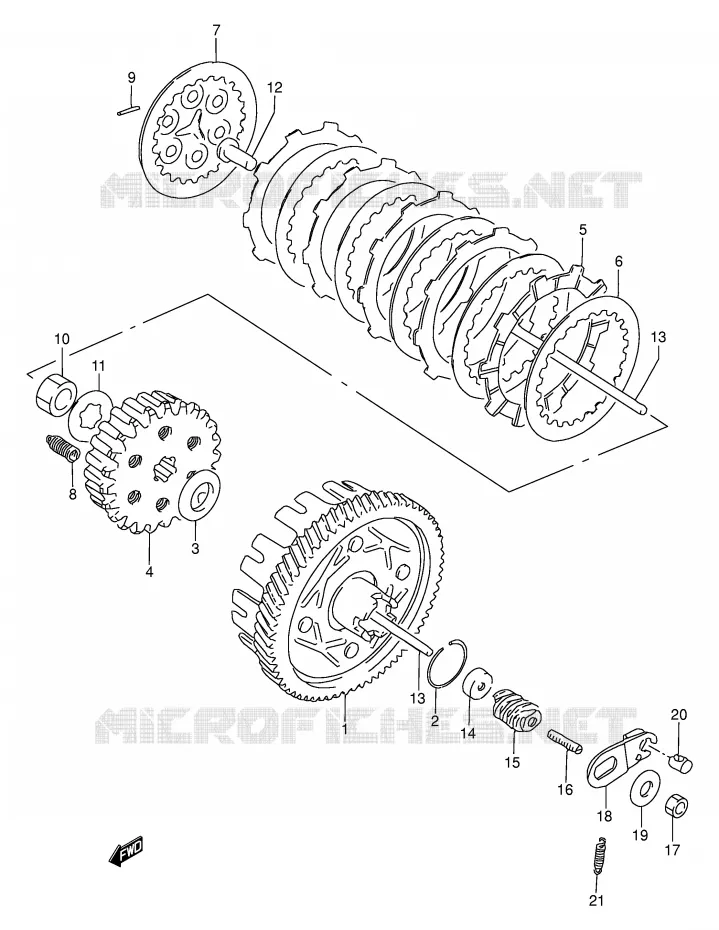 KOPPELING Suzuki MOTO 100 AP 1994  AX100R(E94)