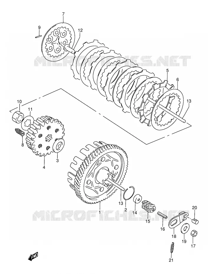 KOPPELING Suzuki MOTO 115 AP 2000  AX115Y(E71)