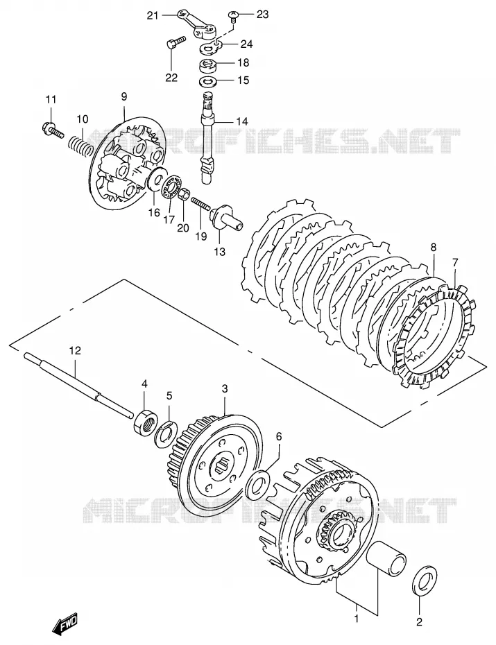 KOPPELING Suzuki MOTO 125 DF 2000  DF125EY(E4)