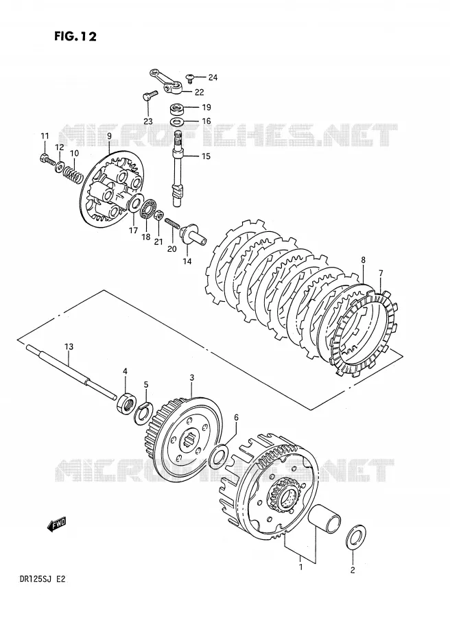 KOPPELING Suzuki MOTO 125 DR 1987  DR125SH(E2)