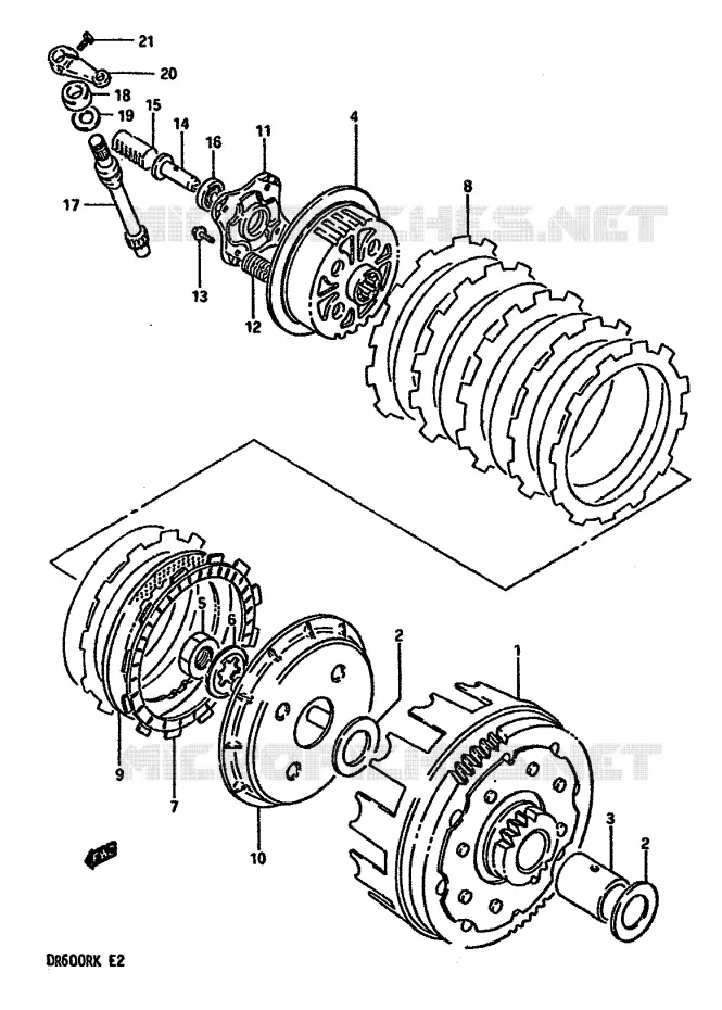 KOPPELING Suzuki MOTO 600 DR 1988  DR600RJ(E2)