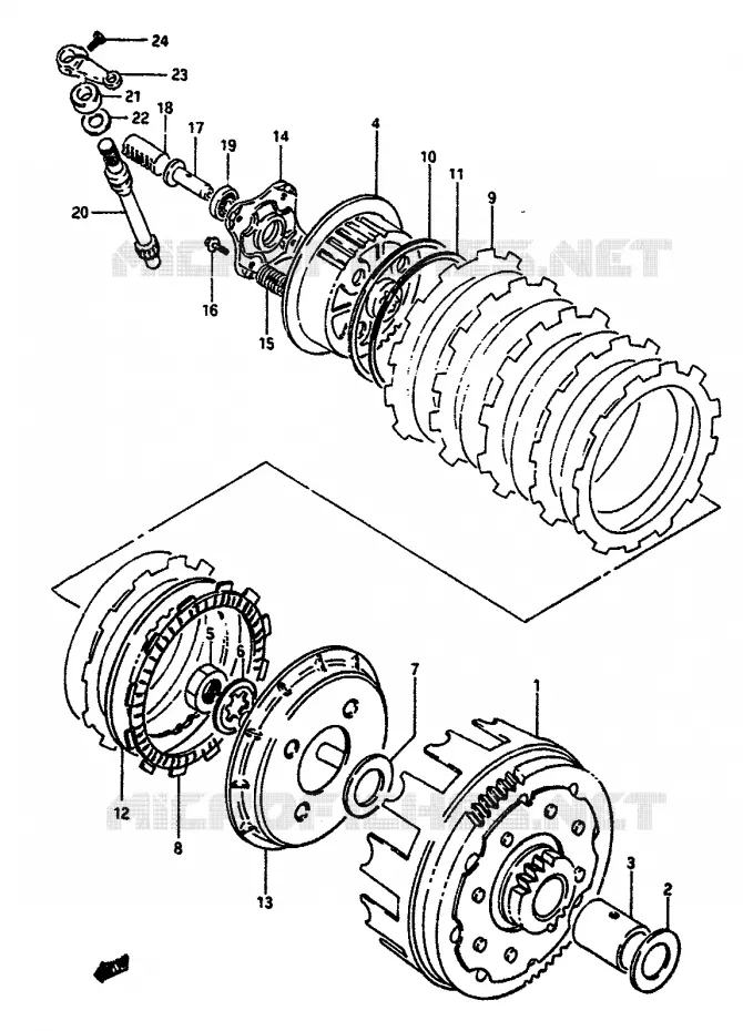 KOPPELING Suzuki MOTO 650 DR 1991  DR650RSUM(L/M)