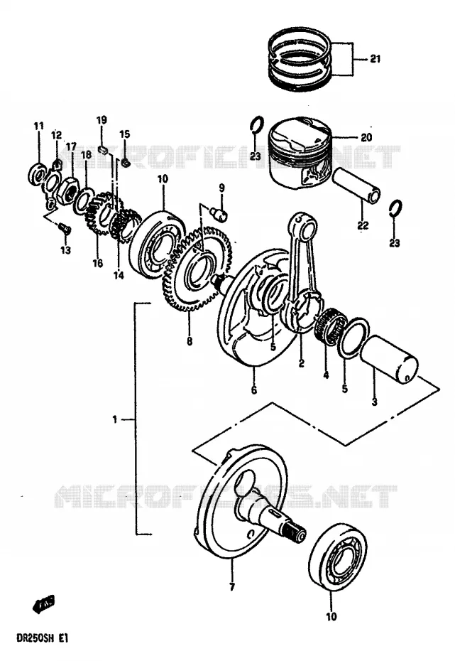 KRUKAS Suzuki MOTO 250 DR 1987  DR250SH(E/F/G/H)