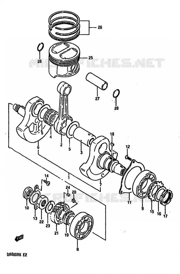 KRUKAS Suzuki MOTO 600 DR 1987  DR600RH(E2)