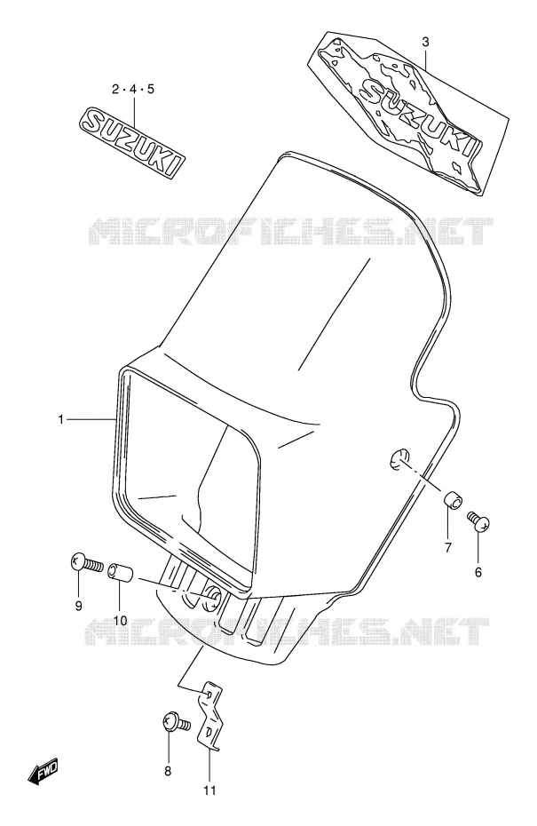 KUIPJE (MODELE R/S/T/V/W) Suzuki MOTO 125 DR 1998  DR125SEW(E4)
