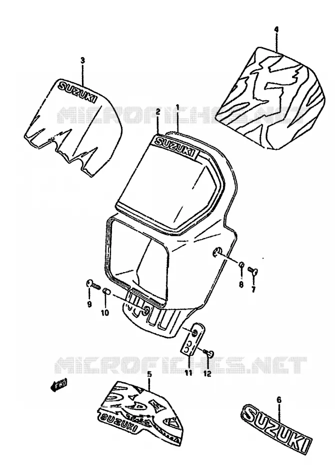 KUIPJE Suzuki MOTO 350 DR 1992  DR350SN(L/M/N/P/R)