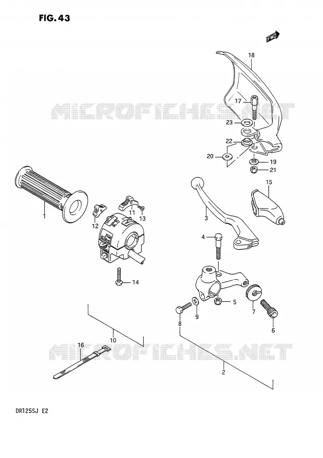 LINKER HANDGREEP Suzuki MOTO 125 DR 1985  DR125SF(E2)