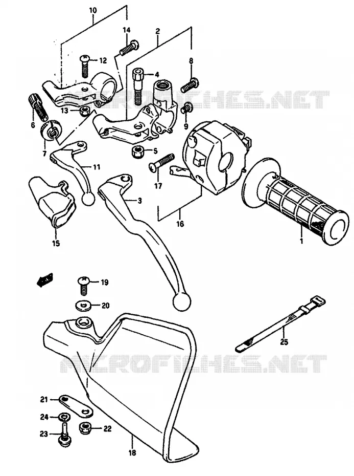 LINKER HANDGREEP Suzuki MOTO 650 DR 1990  DR650SL(L/M)