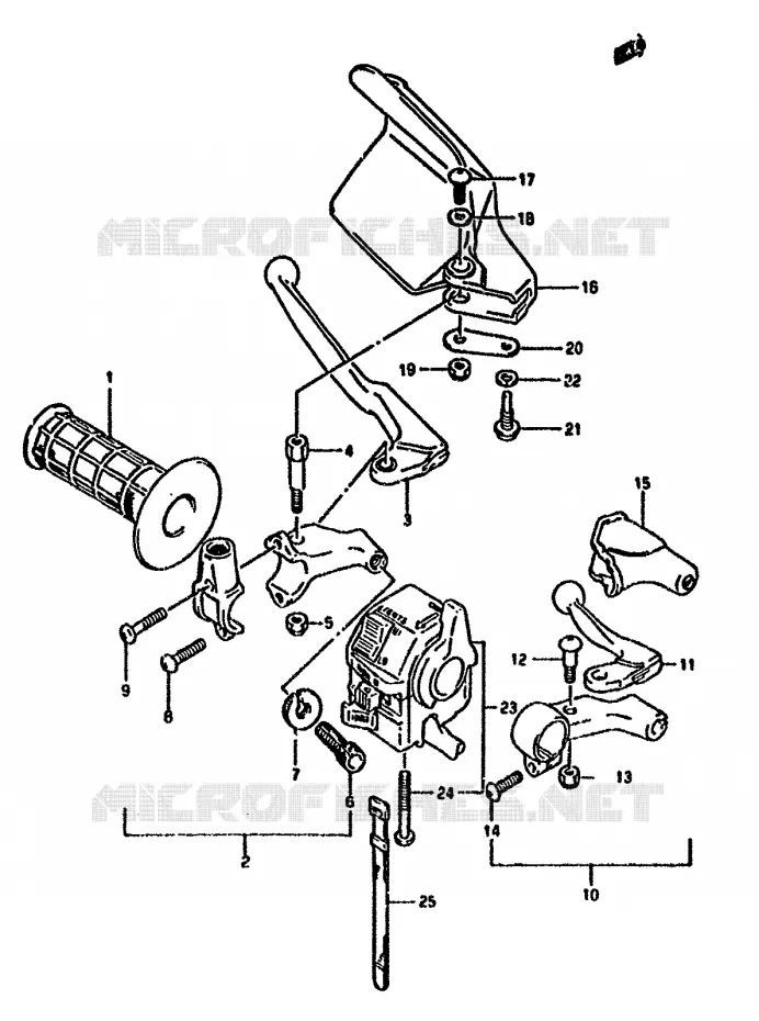 LINKER HANDGREEP Suzuki MOTO 650 DR 1992  DR650RN(N/P/R)