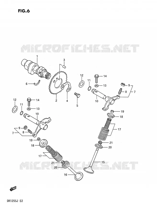 NOKKENAS - VALVES Suzuki MOTO 125 DR 1988  DR125SJ(E2)