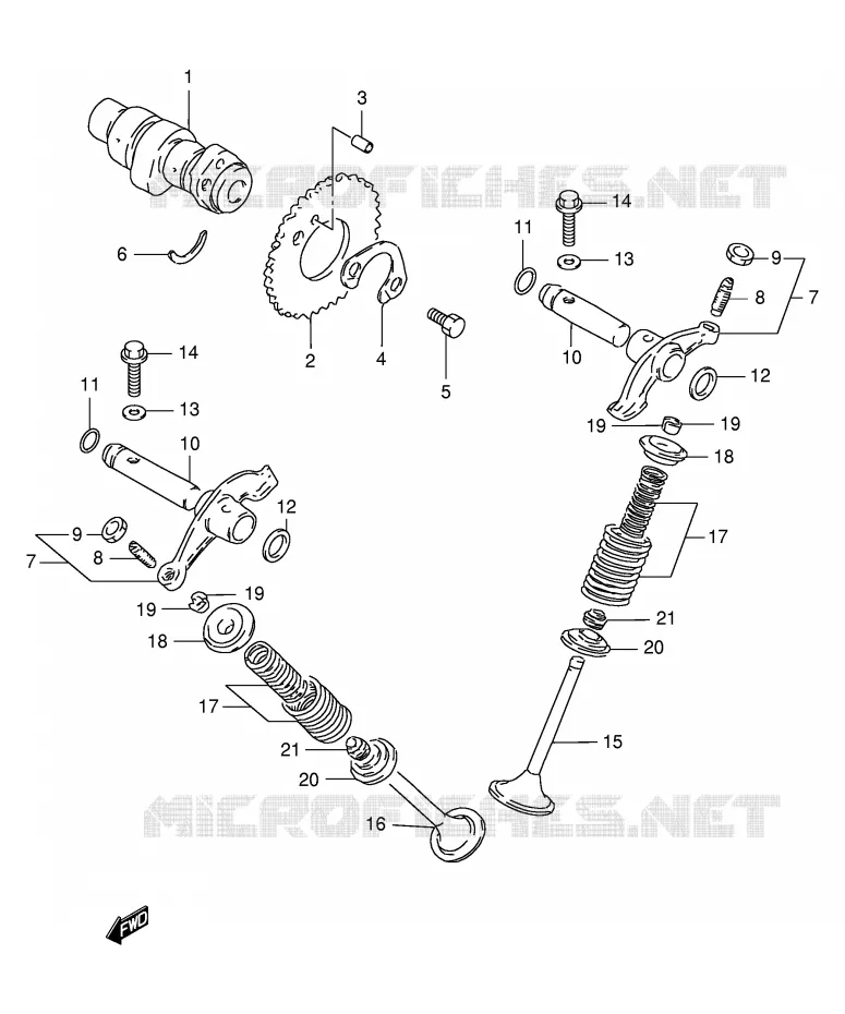 NOKKENAS - VALVES Suzuki MOTO 125 DR 1997  DR125SEV(E4)