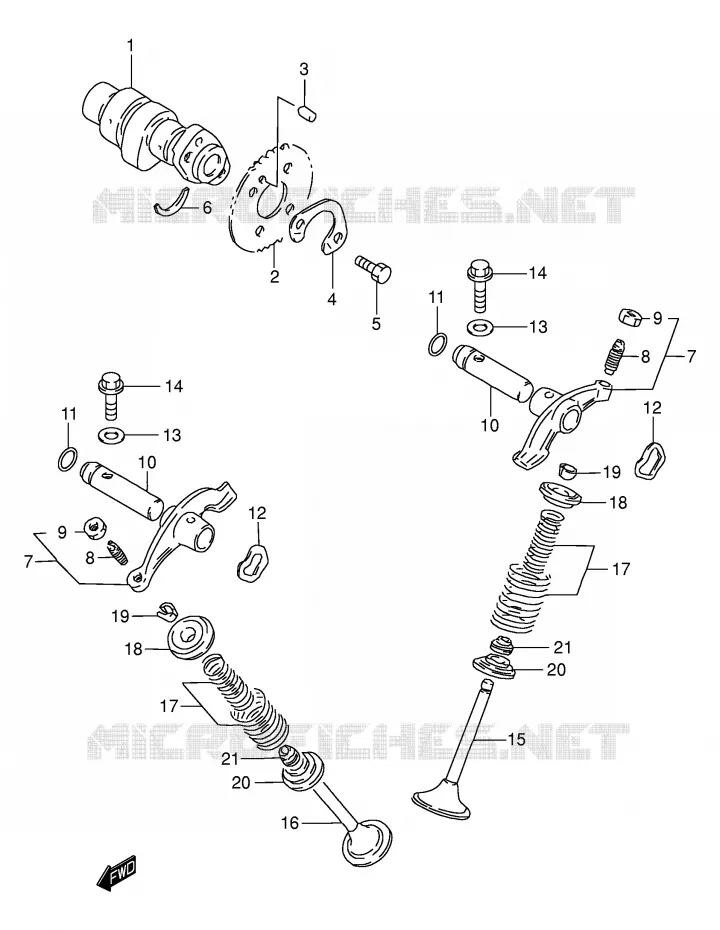 NOKKENAS - VALVES Suzuki MOTO 200 DR 2004  DR200SEK4(E3/E28)