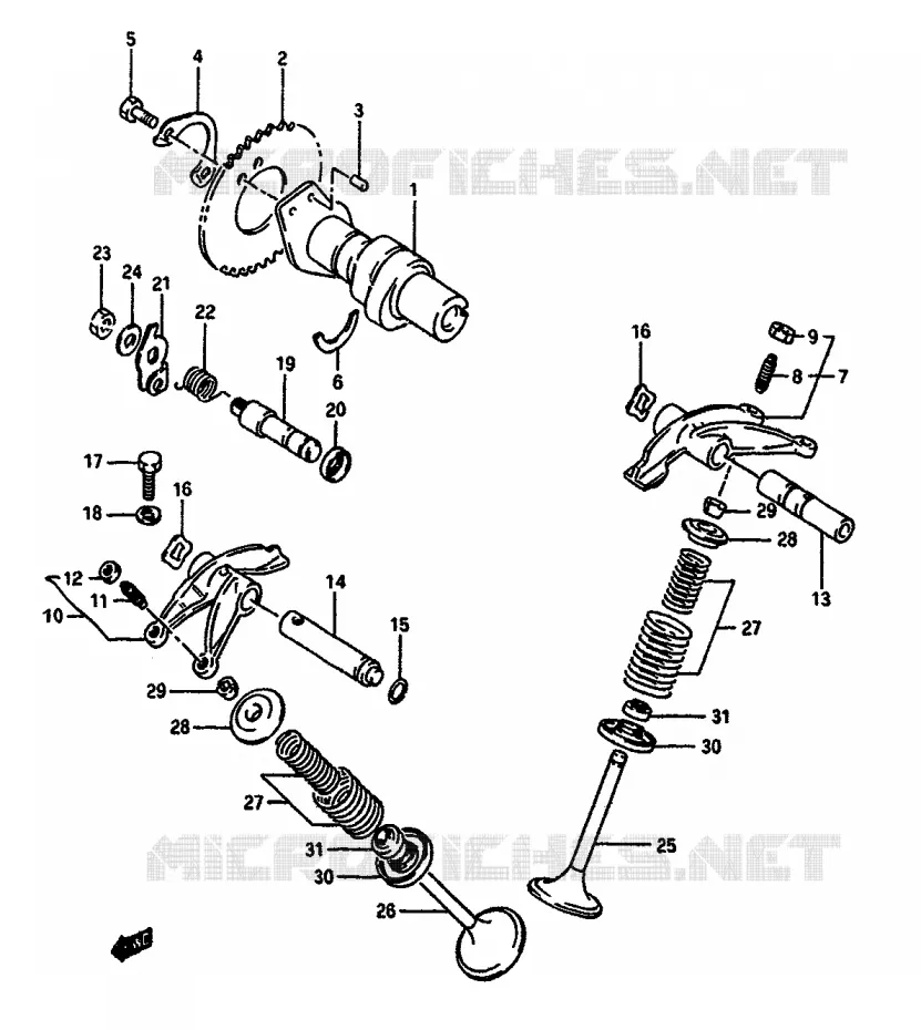 NOKKENAS - VALVES Suzuki MOTO 650 DR 1991  DR650RSM(L/M)