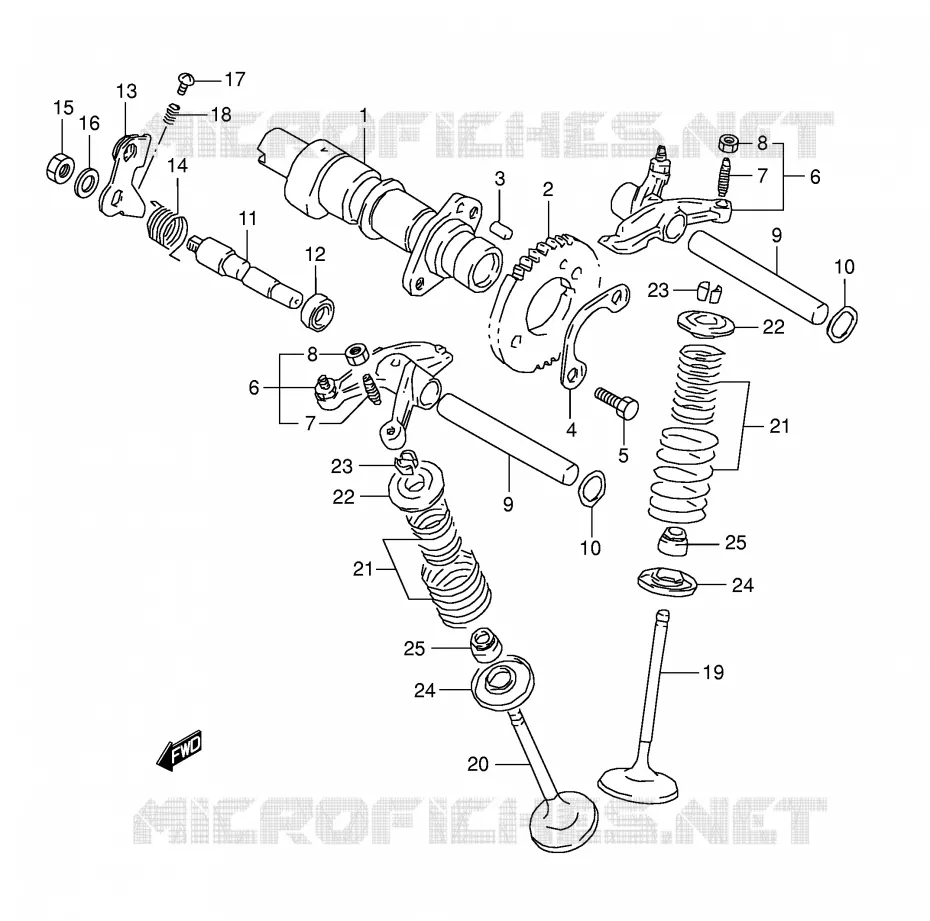 NOKKENAS - VALVES Suzuki MOTO 800 DR 1995  DR800SS(E4)