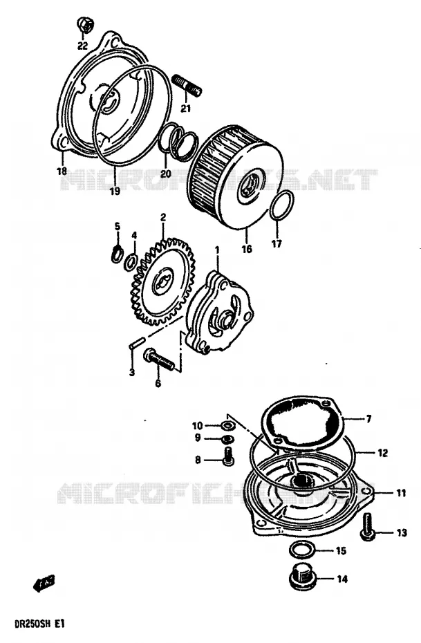 OLIEPOMP Suzuki MOTO 250 DR 1986  DR250SG(E/F/G/H)