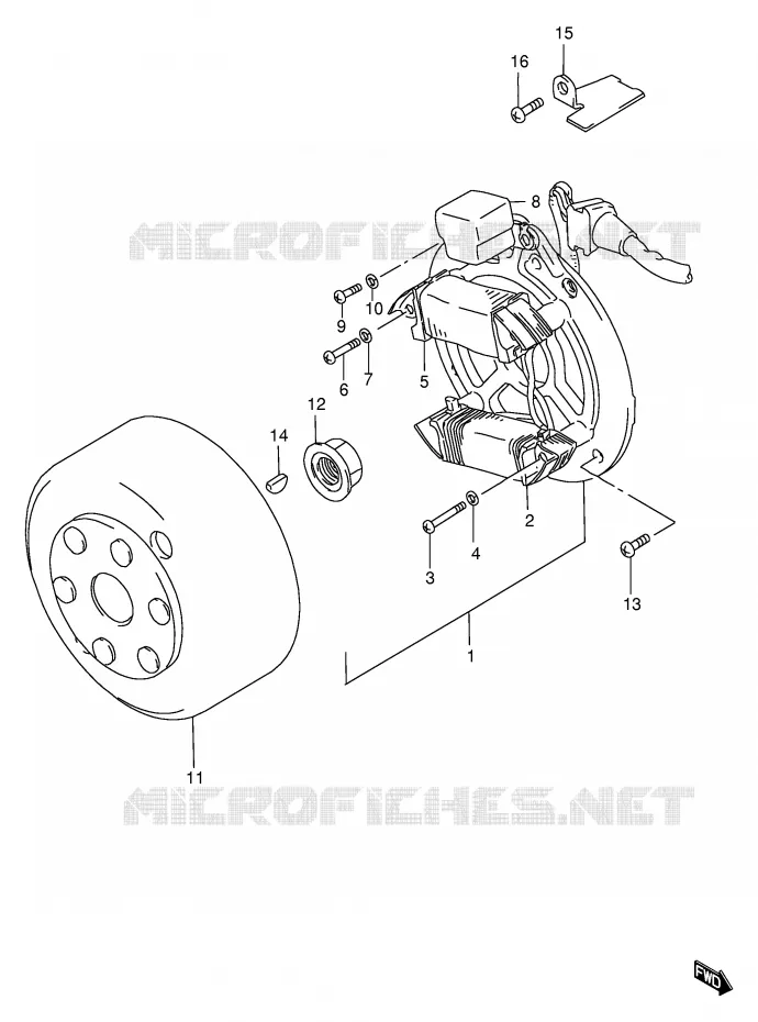 ONTSTEKING (FB100G/R/S/V/X/Y) Suzuki SCOOTER 100 FB 1994  FB100R(E71)