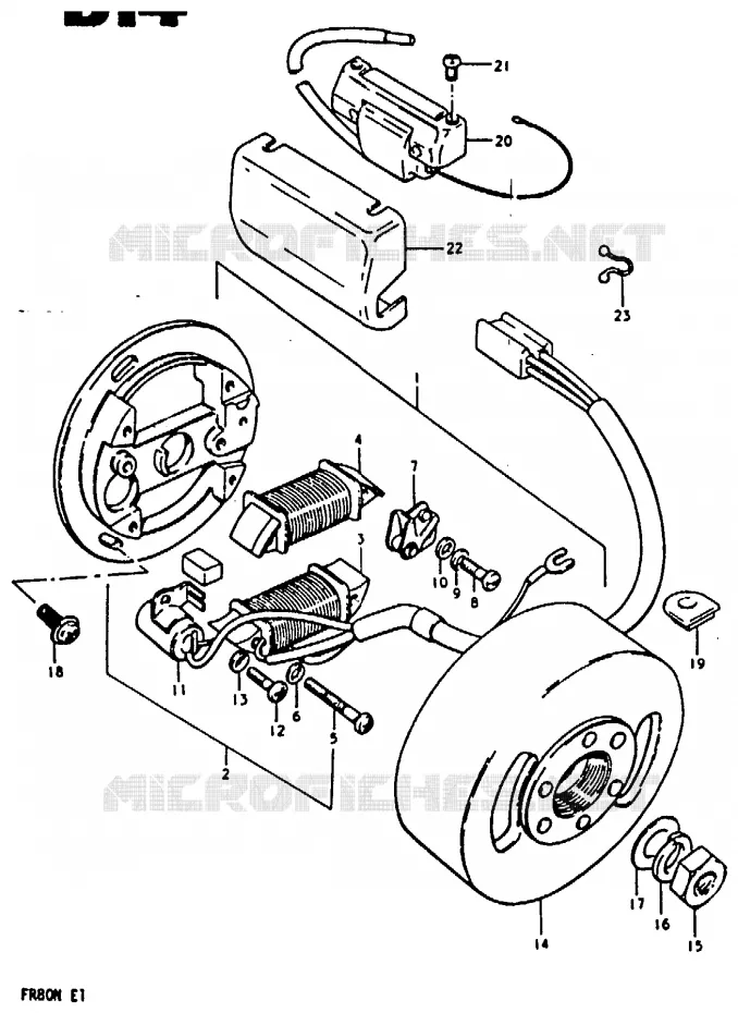 ONTSTEKING (FR80M) Suzuki SCOOTER 80 FR 1981  FR80N(M/B/N)