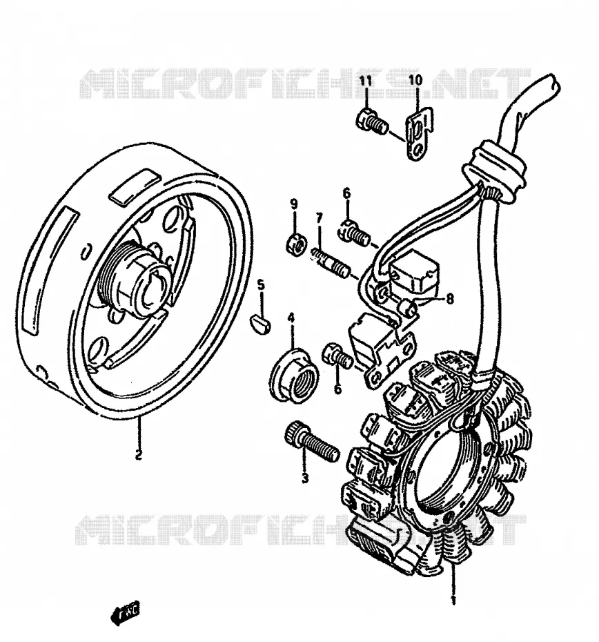 ONTSTEKING (MODELE P/R) Suzuki MOTO 350 DR 1994  DR350SR(L/M/N/P/R)