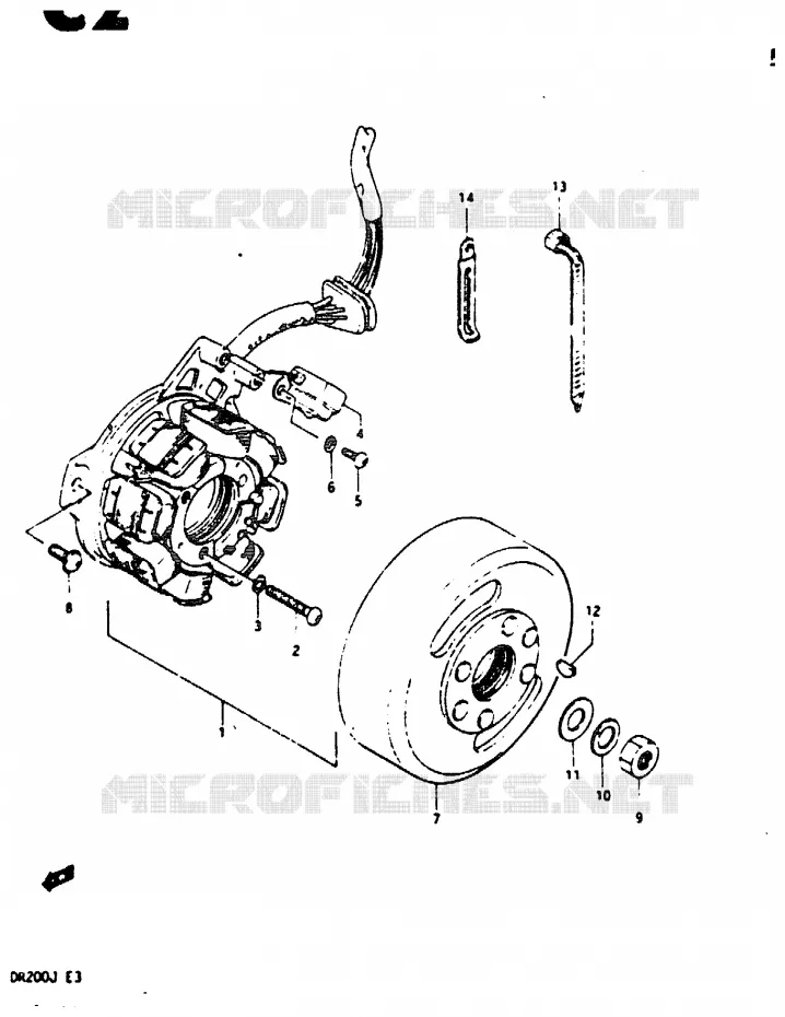 ONTSTEKING Suzuki MOTO 200 DR 1988  DR200J(G/H/J)