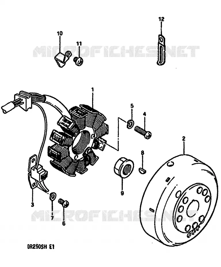 ONTSTEKING Suzuki MOTO 250 DR 1987  DR250SH(E/F/G/H)