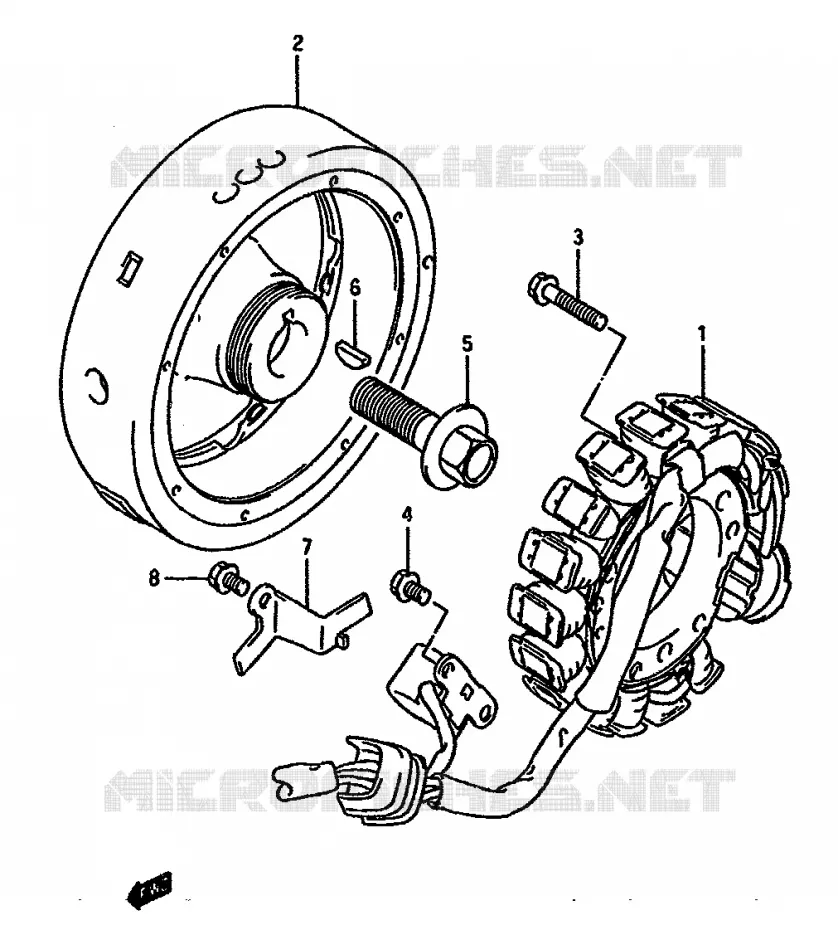 ONTSTEKING Suzuki MOTO 750 DR 1988  DR750SJ(J/K)