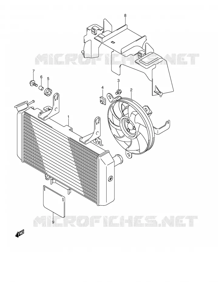 RADIATOR Suzuki MOTO 650 V-STROM 2005  DL650U3K5(E2)