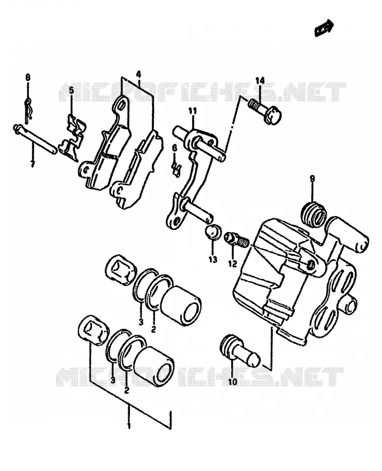 REAR CALIPER Suzuki MOTO 650 DR 1992  DR650RUN(N/P/R)