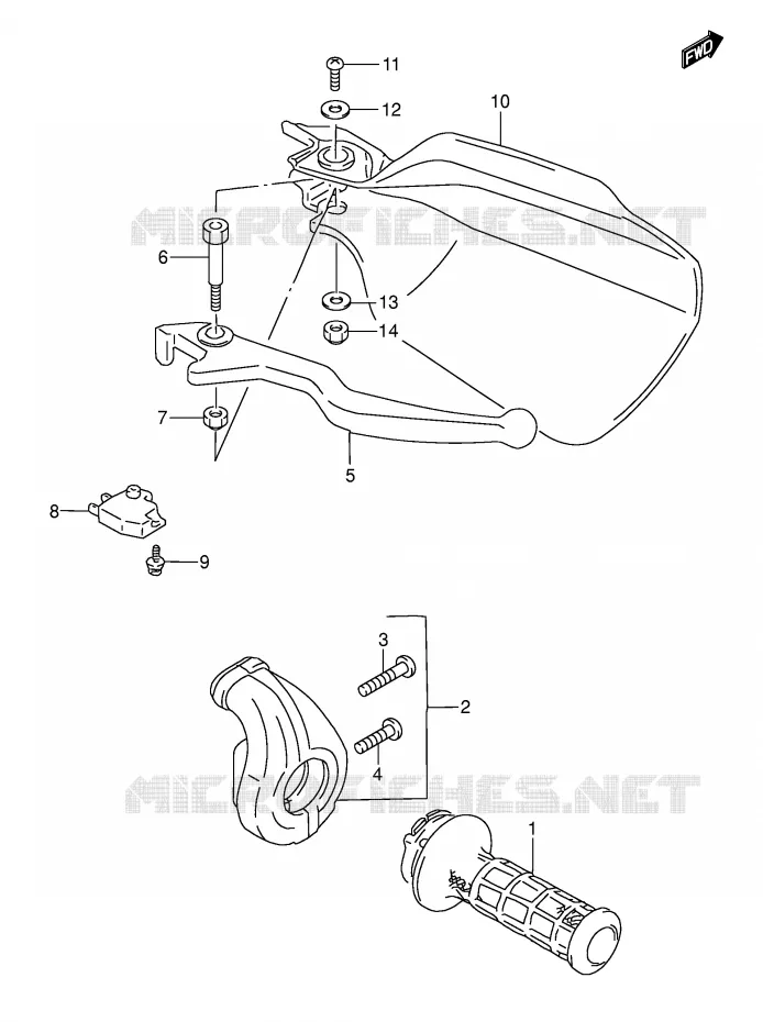 RECHTER HENDEL - HANDGREEP Suzuki MOTO 650 DR 2002  DR650SEK2(E3/E28)