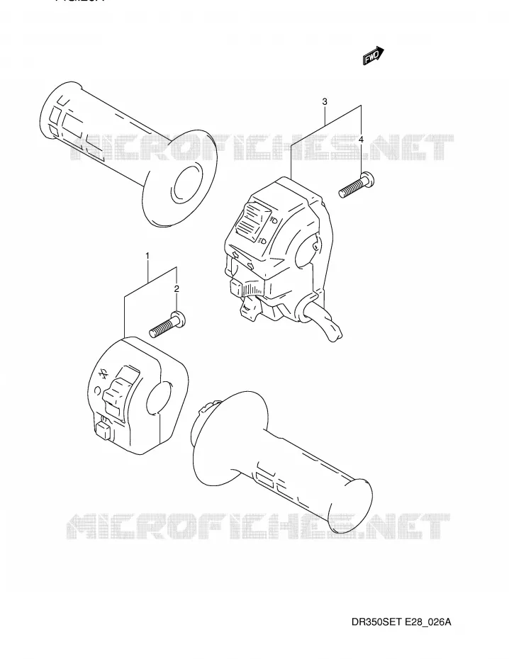 SCHAKELAARS (MODELE T) Suzuki MOTO 350 DR 1990  DR350SL(E28)