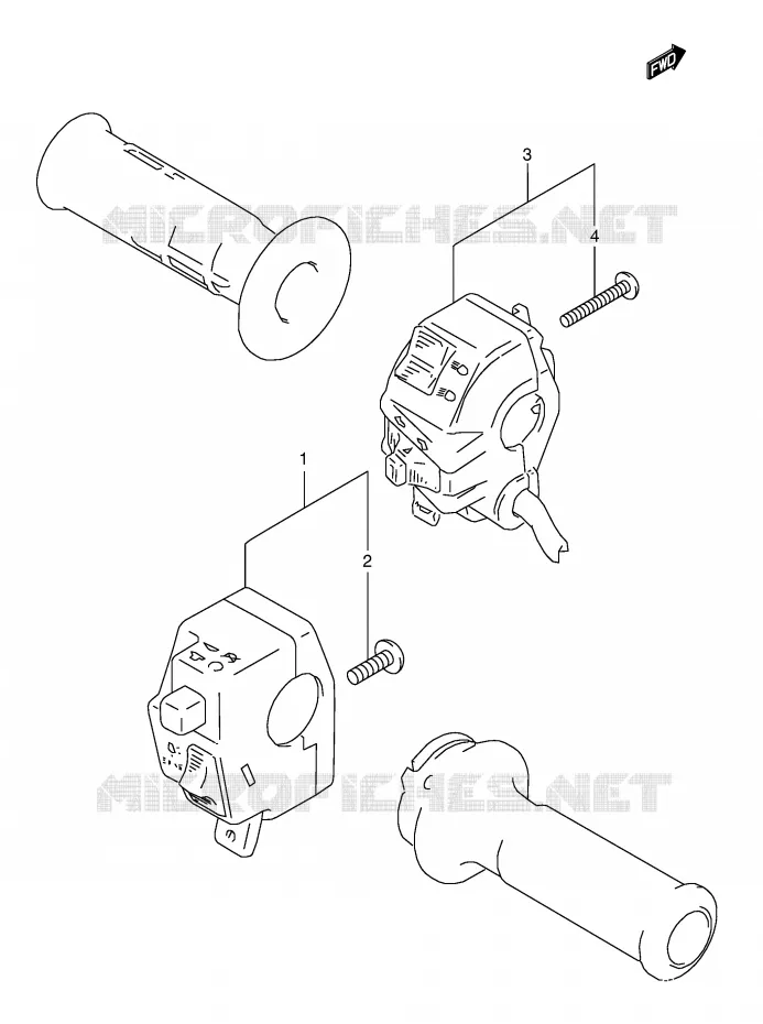SCHAKELAARS (MODELE T) Suzuki MOTO 800 DR 1992  DR800SN(E4)