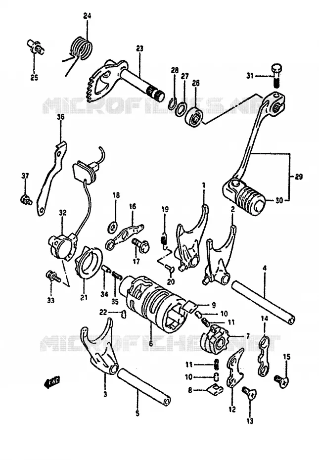 SCHAKELEN ASSY Suzuki MOTO 650 DR 1993  DR650RUP(N/P/R)