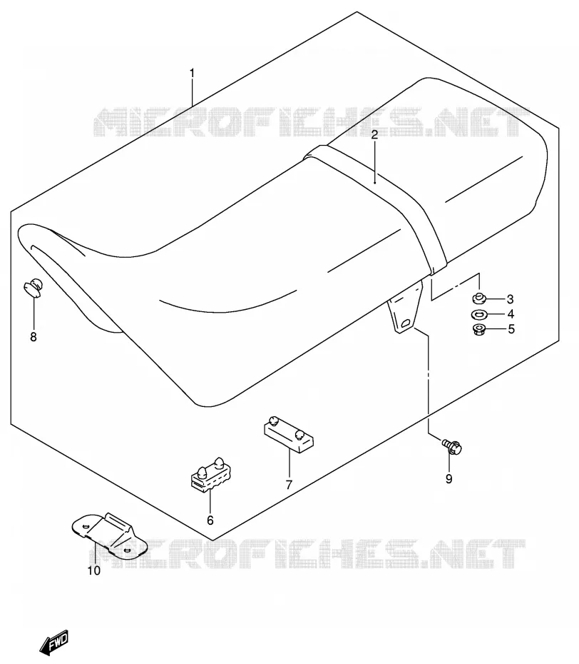 SEAT (MODELE K2/K3/K4) Suzuki MOTO 200 DR 2001  DR200SEK1(E3/E28)