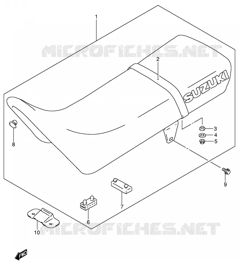 SEAT (MODELE K5) Suzuki MOTO 200 DR 2002  DR200SEK2(E3/E28)