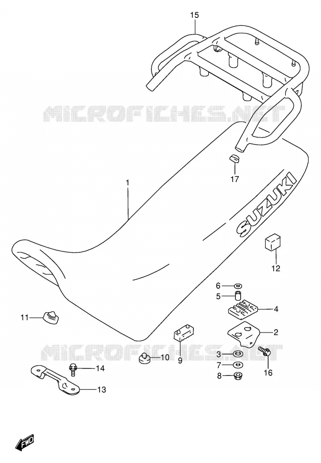 SEAT (MODELE S) Suzuki MOTO 650 DR 1995  DR650RES(E2)