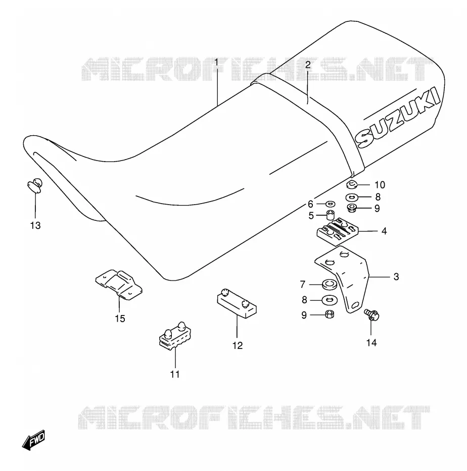 SEAT (MODELE S/T/V/W) Suzuki MOTO 200 DR 1997  DR200SEV(E24)