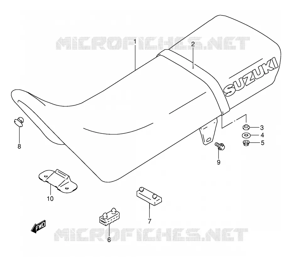 SEAT (MODELE X/Y) Suzuki MOTO 200 DR 2000  DR200SEY(E24)
