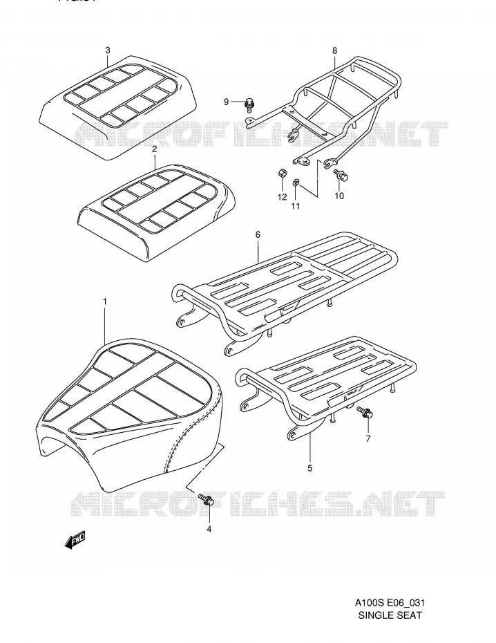 SEAT (P23,P32) Suzuki MOTO 100 A100 1994  A100R(E6)