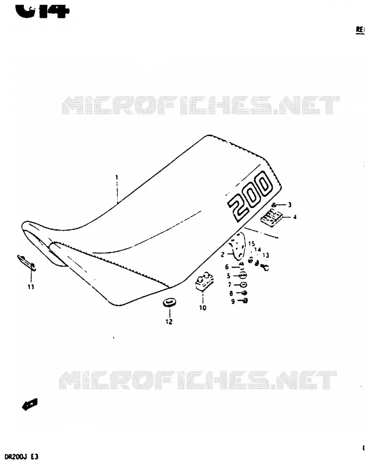 SEAT Suzuki MOTO 200 DR 1986  DR200G(G/H/J)