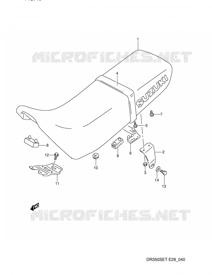 SEAT Suzuki MOTO 350 DR 1991  DR350SM(E28)