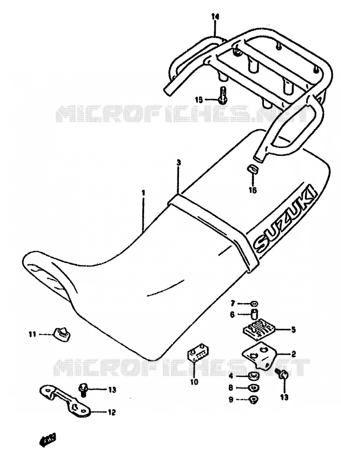 SEAT Suzuki MOTO 650 DR 1992  DR650RUN(N/P/R)