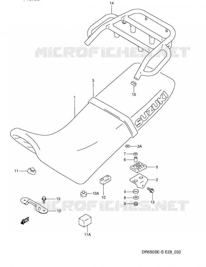 SEAT Suzuki MOTO 650 DR 1992  DR650SN(E28)