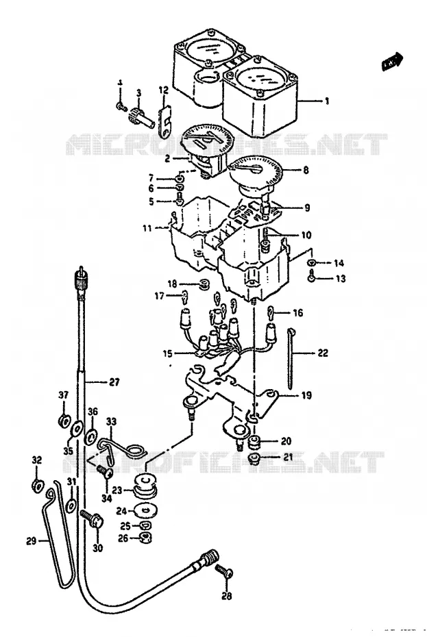 SNELHEIDSMETER (DR350SL/SM/SN/SP/SR) Suzuki MOTO 350 DR 1994  DR350SR(L/M/N/P/R)