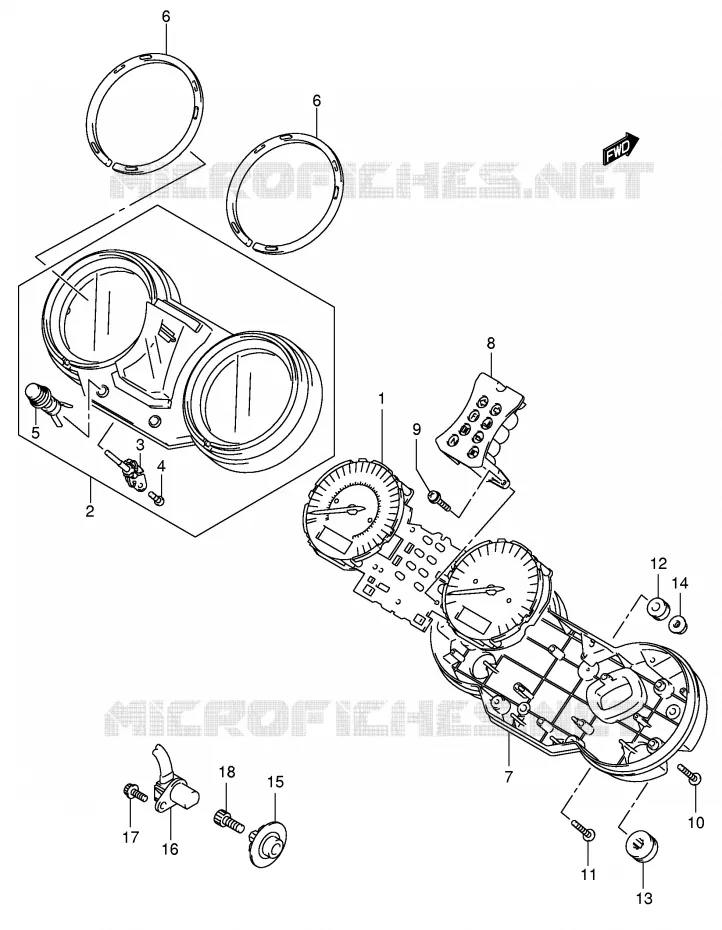 SNELHEIDSMETER (MODELE K2/K3) Suzuki MOTO 1000 V-STROM 2005  DL1000K5(E2)