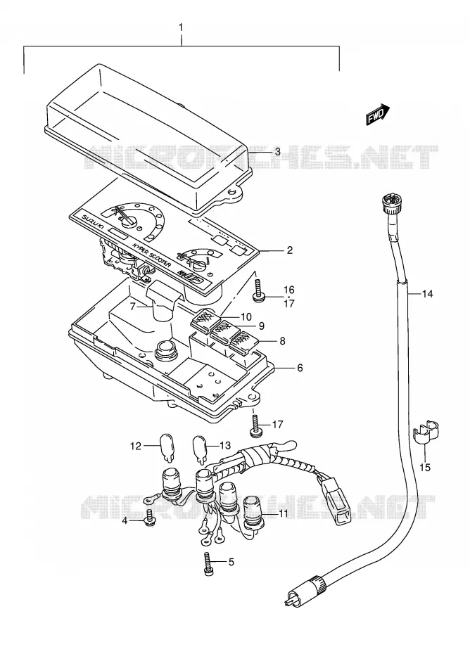 SNELHEIDSMETER Suzuki SCOOTER 50 AE 1990  AE50L(E1)