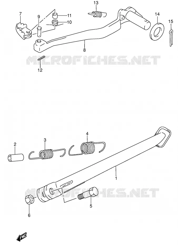 STAND - ACHTER REMPEDAAL Suzuki MOTO 650 DR 1994  DR650RSEUR(E4)