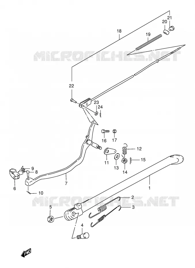 STAND (MODELE V/W/X/Y) Suzuki MOTO 125 DR 2000  DR125SEY(E4)