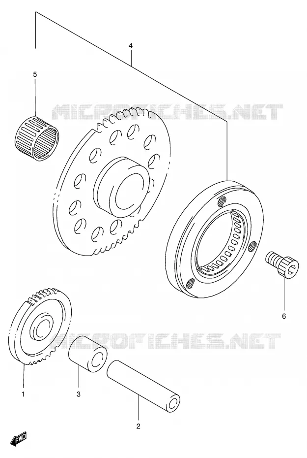STARTMOTOR CLUTCH Suzuki MOTO 200 DR 1995  DR200SES(E24)