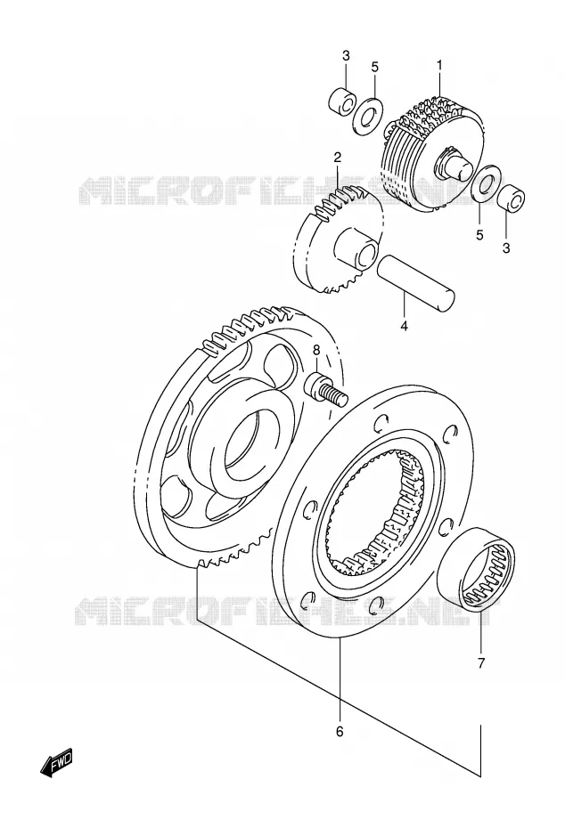 STARTMOTOR CLUTCH Suzuki MOTO 650 DR 2005  DR650SEK5(E4)