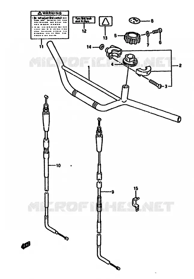 STUUR (DR350SHN/SHP/SHR) Suzuki MOTO 350 DR 1993  DR350SP(L/M/N/P/R)