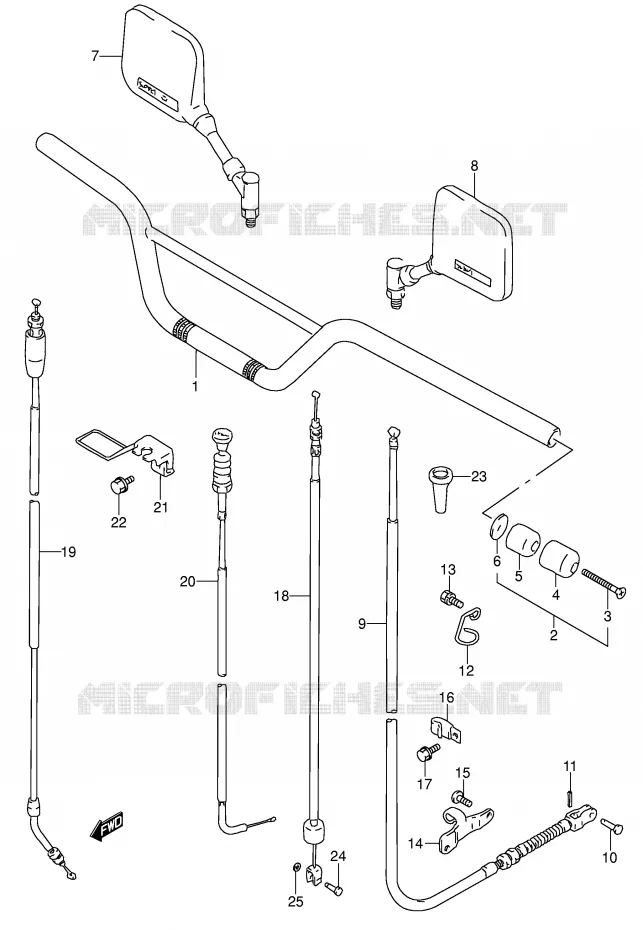 STUUR (MODELE M) Suzuki MOTO 650 DR 1994  DR650RSEUR(E4)
